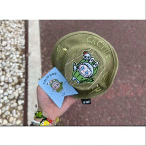 labubu fall in wild bucket hat mini bag blind box series cactus
