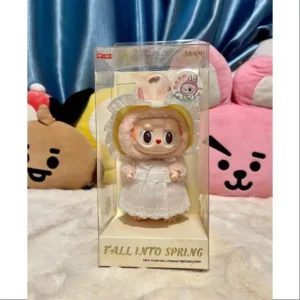 labubu mokoko fall into spring vinyl plush doll pendant limited